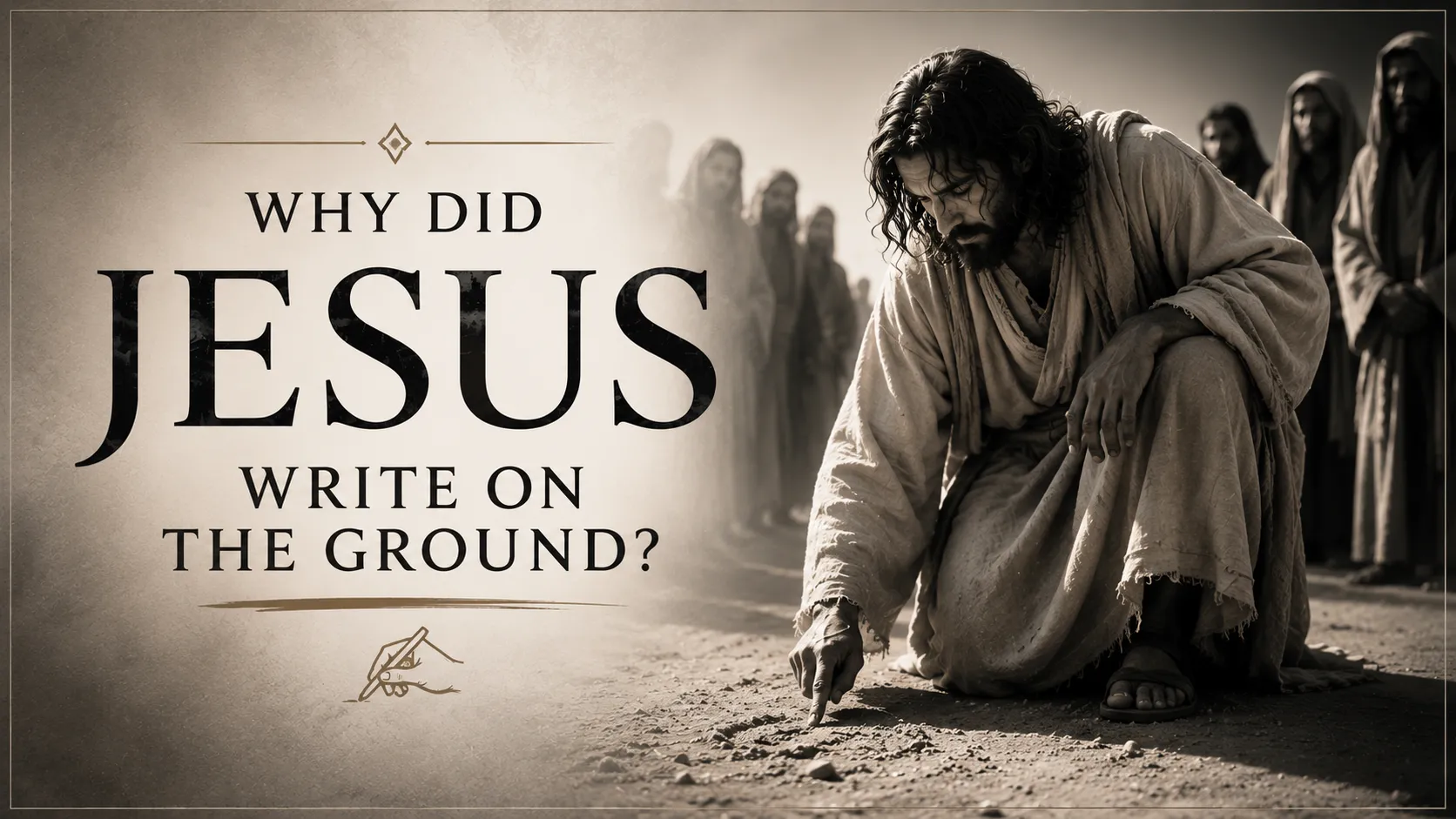 Why did Jesus write on the ground?