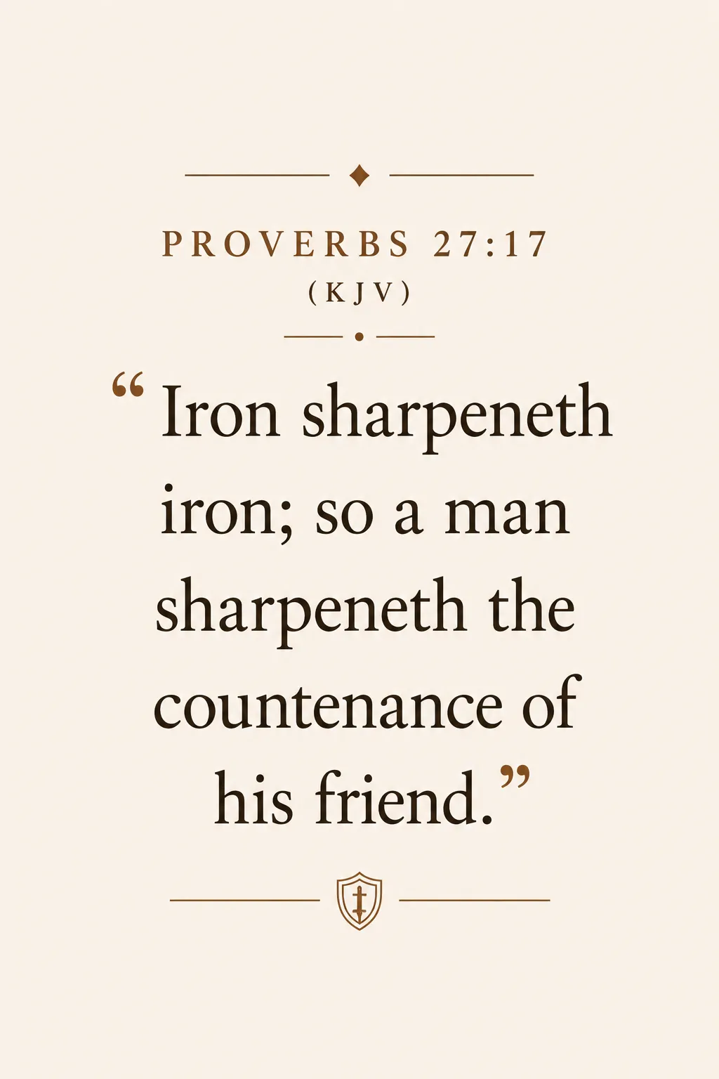 Proverbs 27:17