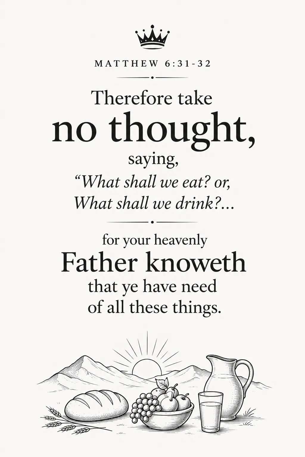 Matthew 6:31