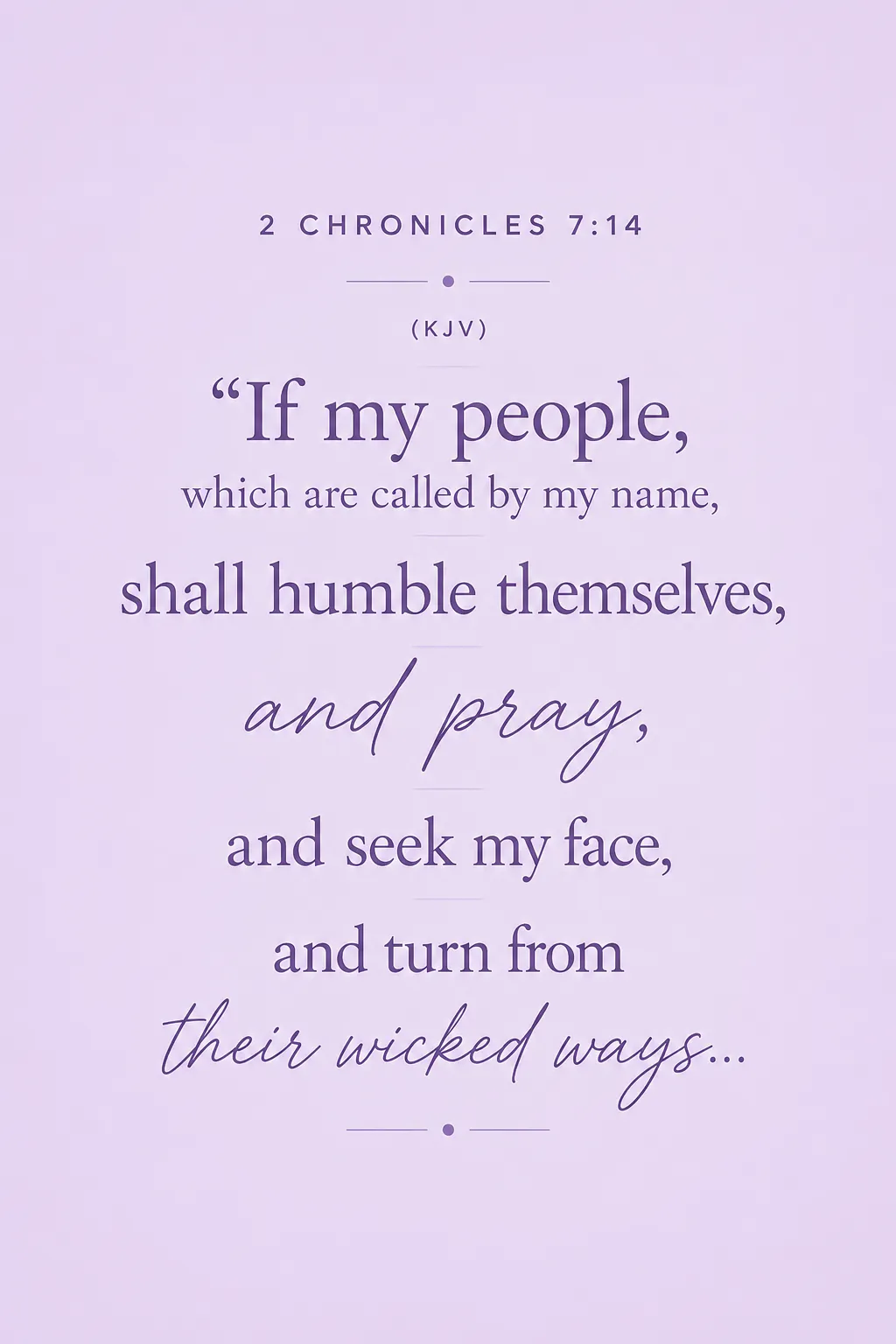 2 Chronicles 7:14